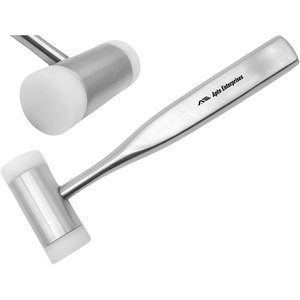 Surgical Mallet Implant Surgical <b>Hammer</b> Capped Ends Ergonomic 6.5 Inch Handle Autoclavable Medical Grade Bone - Product Image 1