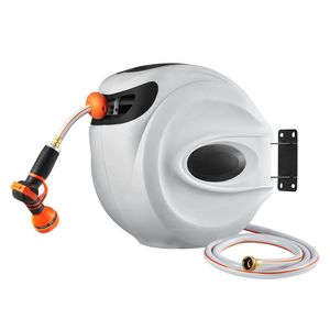 Avvolgitubo da Giardino Retrattile da 25,6 m (84 ft) con Attacco Girevole a 180 Gradi da Parete, Ugello a 9 Getti e Lunghezza di 30,5 m (100 ft) - Product Image 5