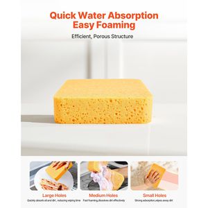 ชุดฟองน้ำขัดพื้นหนา6ชิ้นสำหรับทำความสะอาดห้องครัวห้องน้ำ - Product Image 3