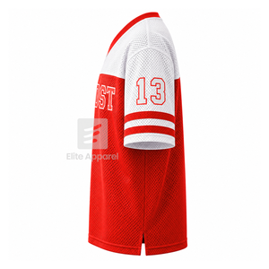 Camiseta personalizada Delta Sigma Theta Sorority con cuello en V, bloques de color, manga corta, roja y blanca, estilo casual para mujer, de malla de poliéster. - Product Image 4