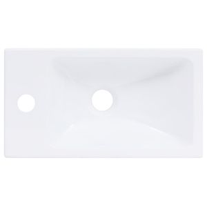 Lavabo de salle de bain blanc SMC 15,7''x8,7''x3,5'' - Product Image 4
