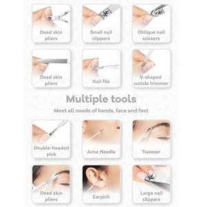 Professional Stainless Steel Manicure <b>Pedicure</b> Kit Nail Care <b>Tool</b> Set High Quality for Salon Travel and Daily Grooming Use - Product Image 2