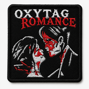 แพทช์ปักลาย Oxytag Romance รูปทรงสี่เหลี่ยม รีดติดผ้า ลายสีแดงขาว ราคาถูก รับผลิตตามแบบ OEM ราคาขายส่ง - Product Image 4