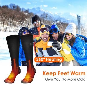 Men's Women's Electric Heated Battery-Powered Socks Rechargeable Feet Warmer with 4 Temperature Levels for Indoor Outdoor Sports - Product Image 3