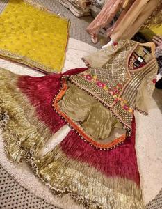 2022 luxe pakistanais indien Designer Collection de mariage Salwar Kameez lourd en mousseline de soie brodé costume pour les mariages d'été - Product Image 5