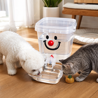 Fontaine à eau automatique pour chat en acier inoxydable, portable, sans fil, grande capacité 500g