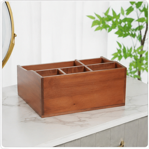 Wooden 3 Tier <b>Storage</b> <b>Tray</b> Rectangular Minimalist Design For Perfume Bottles Bedroom Neatening Organizer Standing Type - Product Image 3