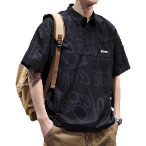 Custom Front Men's Breathable <b>Canvas</b> 180g Short Sleeve Business Casual Shirt OEM Service - Product Image 3