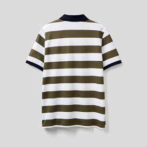 Camisetas de Algodón Grueso para Hombre, Camiseta Extra Grande Personalizada, Camiseta Urbana, Camiseta Polo a Rayas para Hombre - Product Image 2