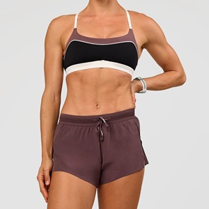 Shorts de sport pour femmes en denim polyester, respirants, à séchage rapide, écologiques, sans poches, pour la musculation - Product Image 2