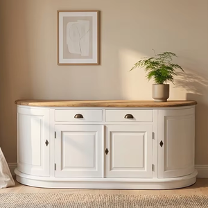 Commode Liana en teck massif naturel, meuble de rangement contemporain pour chambre à coucher, salon, hôpital, écologique, 6 tiroirs - Product Image 2