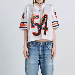 เสื้อเจอร์ซีย์อเมริกันฟุตบอลผู้ชายแบบตาข่าย ระบายอากาศได้ดี ขายส่ง OEM รับสกรีนโลโก้ตามสั่ง แขนสั้น คอวี - Product Image 1