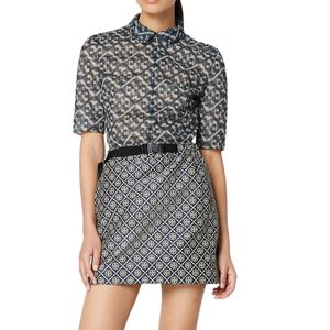 เสื้อสเวตเตอร์ถักลายดอกไม้สไตล์วินเทจทรงเข้ารูปสำหรับผู้หญิง พร้อมโบว์ผูกเอวสูง สไตล์ลำลองแฟชั่นสตรีทแวร์ ผ้าฝ้าย 100% ป้องกันรอยยับ - Product Image 2