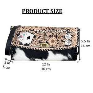 Custom Hand Tooled Cow <b>Leather</b> Lock Handbag <b>Purse</b> Western Fashion High Quality Elegant Luxury Crossbody Shoulder Bag for Women's - Product Image 2