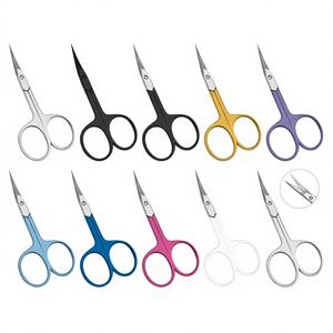 Ciseaux à cuticules professionnels à lames courbées en acier inoxydable, pour manucure russe, pour droitiers, durables, pour l'art des ongles et l'élimination des peaux mortes - Product Image 1