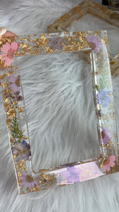 Cadre photo en résine florale fait main pour les cadeaux d'anniversaire, de mariage, d'anniversaire de mariage et de pendaison de crémaillère - Product Image 4