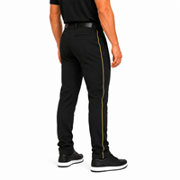 Celana Baseball Pria Musim Panas Custom Print dengan List Samping, Model Tapered, Bahan Bernapas, Lapisan Ganda di Lutut, Pakaian Latihan Tim, Pembelian Grosir