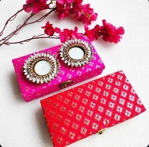 Kundan Stone <b>Work</b> Tealight Holder Set of 2 with <b>Gift</b> Box for Diwali Wedding Favors Kirtan <b>Gifts</b> and <b>Home</b> Decor - Product Image 3