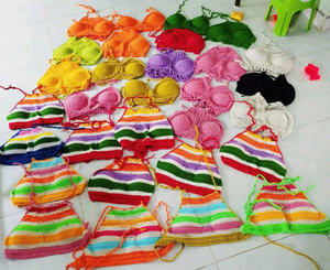 Ensembles de bikinis deux pièces en crochet pour femmes, hauts à imprimé floral et shorts taille haute, tenues de plage, fabrication OEM ODM au Vietnam - Product Image 1