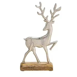 Tabletop <b>Christmas</b> <b>Tree</b> Sculpture Gold Metal <b>Christmas</b> Decor Handcrafted Aluminum Xmas <b>Tree</b> with Wooden Base for Modern Holiday - Product Image 6