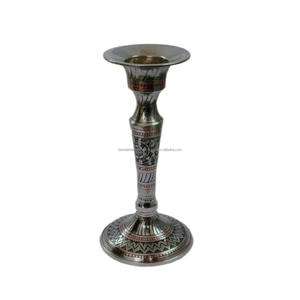 Aluminium <b>Taper</b> <b>Candle</b> <b>Holder</b> With Engraving Nickel Finished Metal <b>Taper</b> <b>Candle</b> <b>Holder</b> For Home Lighting Decoration - Product Image 1