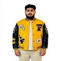 Chaquetas Varsity Personalizadas al por Mayor para Hombre, Diseño de Parches con Logotipo Frontal, Alta Calidad, Invierno, Personalizables
