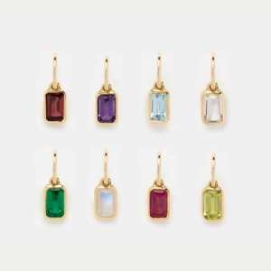 Natural Crystal Quartz Faceted Rectangle Pendant Charm Gold Plated Sterling Silver Bail Handmade Polished Gemstone Jewelry - Product Image 2