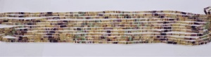 Perles de fluorite naturelle en forme de tube, 3x8 mm, perles de pierre précieuse de fluorite en tube long, perles de fluorite multicolores pour la création de bijoux - Product Image 5