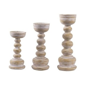 Handcrafted <b>Wooden</b> Candle Holder Table Centerpiece Rustic Candle Stand Natural Home Accent For Dining Room Mantel Wedding - Product Image 5