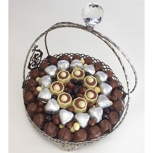Hermosa Bandeja de Metal Dorado para Servir Alimentos, Bandeja de Postres Hecha a Mano para Mesa, para el Hogar, Hoteles, Bodas y Fiestas - Product Image 1