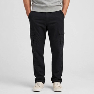 Pantalon cargo pour homme, coupe classique, coton mi-lourd, couleur unie, décontracté, pour l'automne - Product Image 1