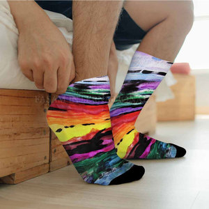 Apparel Accessories Quality Made Sublimation Socks Unique Design Low Moq Sublimation Socks - Product Image 6