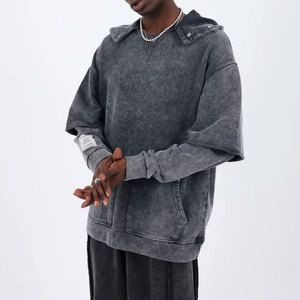 Pullover 2 in 1 Layer Hoodies Elegant Look Winter Men's Custom Logo Breathable Fleece Pocket Long Sleeve 100% Cotton Hoodie - Product Image 1