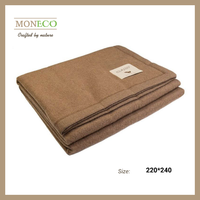 Plaid en laine de chameau 100% mongole, tissé, respirant, hypoallergénique, pour usage hôtelier, taille King 220x240cm, toutes saisons, lavable en machine
