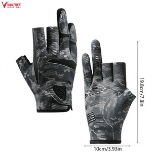 บริการ ODM แบบกำหนดเองได้ ถุงมือตกปลาแบบสวม Vantrex Industries ผ้าโพลีเอสเตอร์ ระบายอากาศได้ดี ป้องกันรังสียูวี สำหรับผู้ชายและผู้หญิง - Product Image 2