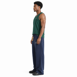 High Quality 100% Cotton Canvas Heavyweight Eco-Friendly Casual Hip Hop Sweatpants Oversized Straight Leg Breathable Drawstring - Product Image 6
