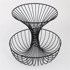 Wholesale <b>Black</b> Metal Wire <b>Storage</b> <b>Basket</b> Bubble Ring 3 Tier Round Fruit <b>Basket</b> B2B Supplier OEM Custom Logo Factory Direct - Product Image 6