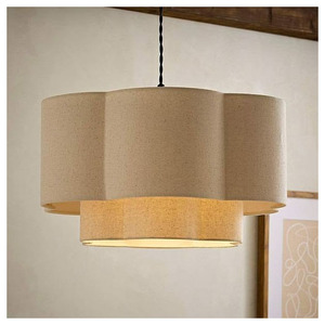 Lampe suspendue en tissu Wabi Sabi, style nordique minimaliste, en lin, lustre moderne en forme d'oignon, luminaire suspendu au plafond, vente en gros - Product Image 4