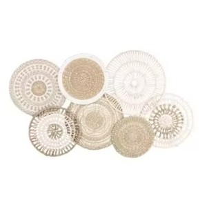 Beautiful Fantastic Modern Metal Wall Sculpture with Golden Foliage Design Circular Home Decor for Living Room - Product Image 3