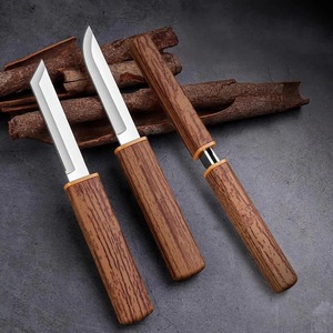 Cuchillo de acero inoxidable de doble y una sola cara para exteriores, mini cuchillo portátil multiusos para bushcraft y camping. - Product Image 2