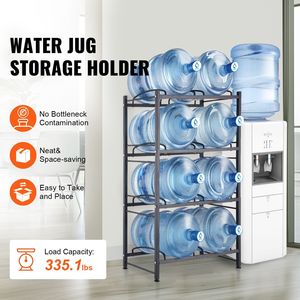 Portabottiglie d'acqua a 4 livelli per uso intensivo, capacità 8 bottiglie, doppia fila, per bottiglie da 5 galloni, per cucina - Product Image 2