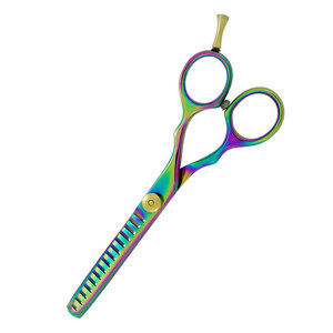 Professional <b>Barber</b> Thinning Scissors German Stainless Steel Sharp <b>Blade</b> Tip Multi Color Salon Use Gold Screw - Product Image 6