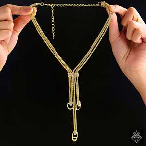 PRAO Ensemble collier et boucles d'oreilles anti-ternissement somptueux Collection de bijoux en cristal - Product Image 1