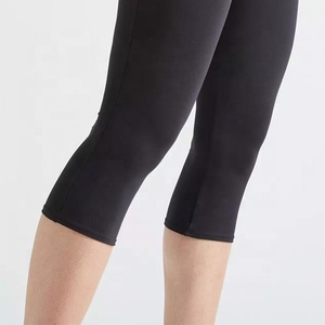 Summer Season Fitness Yoga Pant Women High Waisted Workout <b>Leggings</b> <b>Pockets</b> Power Flex Athletic Capris Tights Spandex/Polyester - Product Image 2
