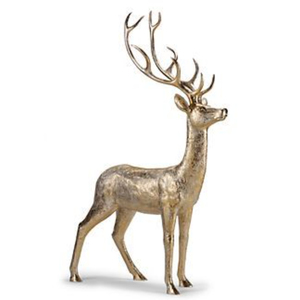 Elegant <b>Gold</b> Resin Standing Reindeer Sculpture for Christmas Tabletop Decor Luxury Golden Stag <b>Statue</b> Polyresin Holiday Craft - Product Image 3