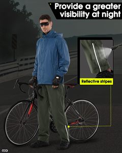 Pantalons de pluie imperméables légers pour hommes, pantalons de randonnée en plein air, fournisseur en gros - Product Image 3