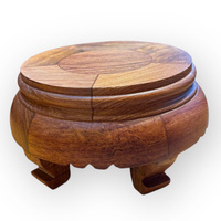 Tabouret ottoman traditionnel haut fait main, écologique et durable pour la chambre à coucher, fabriqué en bois massif d'une seule pièce, mesure 14 cm