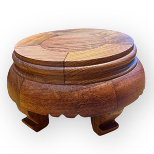 Un grand présentoir en bois de rose massif, de 14 cm de hauteur. - Product Image 6