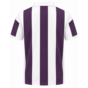 Custom NCNW Council Striped <b>Polo</b> <b>Shirt</b> with Embroidered Logo Front purple <b>White</b> casual short Sleeve for Female - Product Image 3