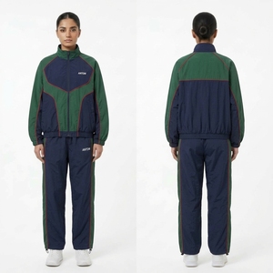 Chándal Deportivo para Mujer con Bloques de Color, Capucha, Estilo Deportivo, Poliéster, para Otoño, con Cierre de Cremallera y Bolsillos Laterales - Product Image 6